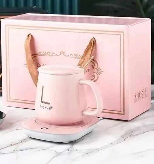 Taza Calentador Electrica Rosa