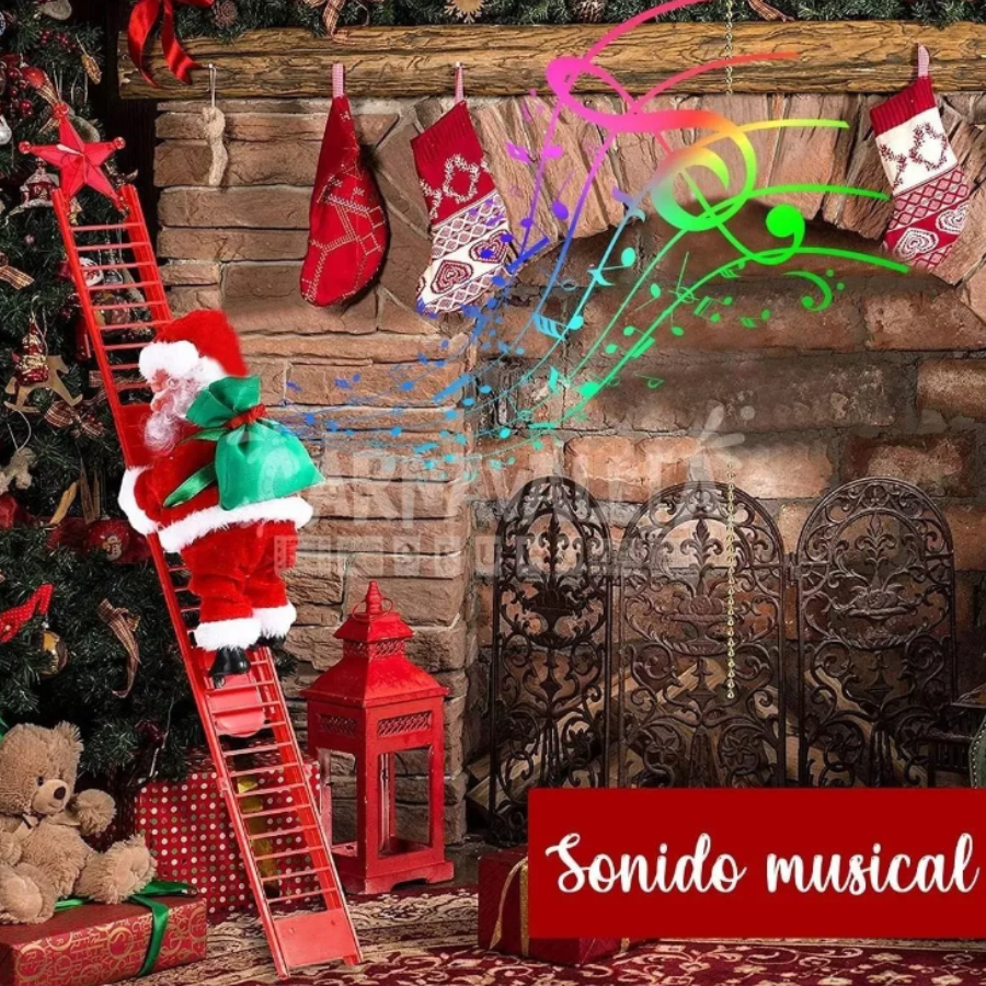 Santa Claus Escalera Musical Navidad